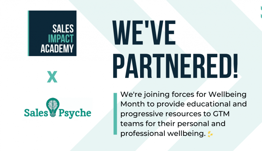 Sales Industry Combats Burnout and Business Failure with New Mental & Professional Wellbeing Partnership!